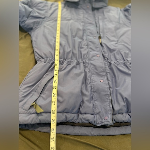 VTG 90s Women’s Sz:M Patagonia Blue Parka Jacket Hooded Puffer Insulated zip - Picture 9 of 16